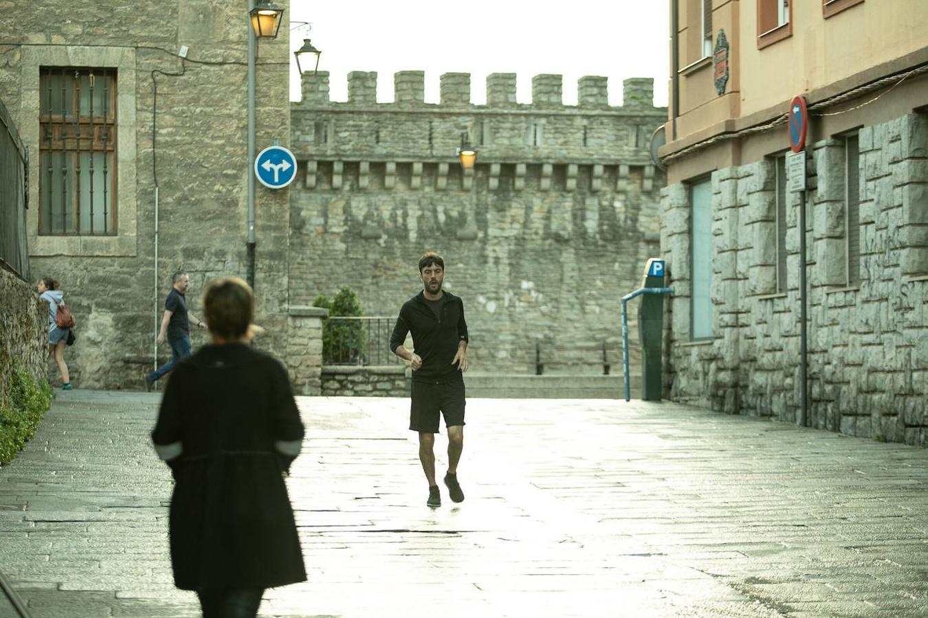 Imágenes del rodaje en Vitoria de 'El silencio de la ciudad blanca', película dirigida por Daniel Calparsoro