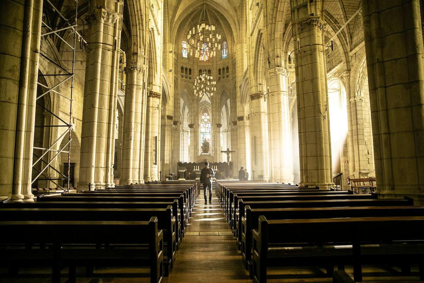 Imágenes del rodaje en Vitoria de 'El silencio de la ciudad blanca', película dirigida por Daniel Calparsoro