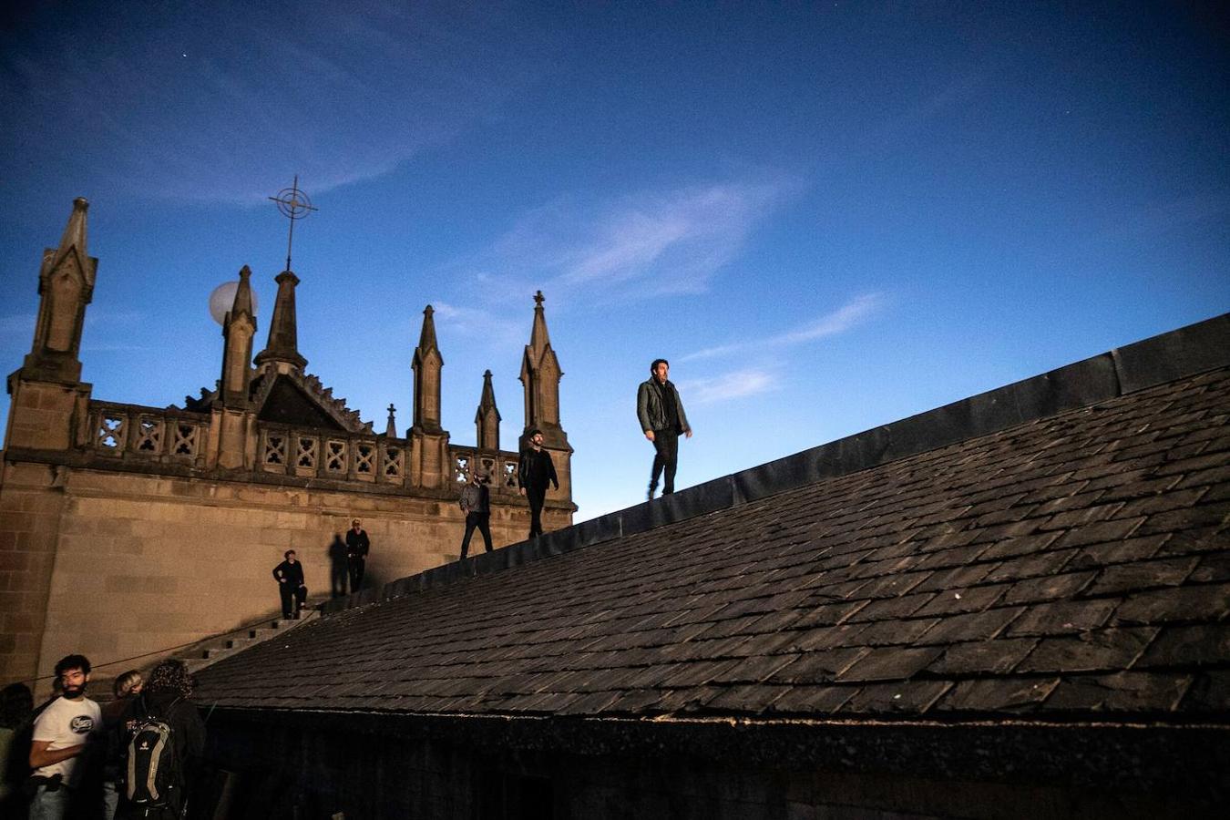 Imágenes del rodaje en Vitoria de 'El silencio de la ciudad blanca', película dirigida por Daniel Calparsoro