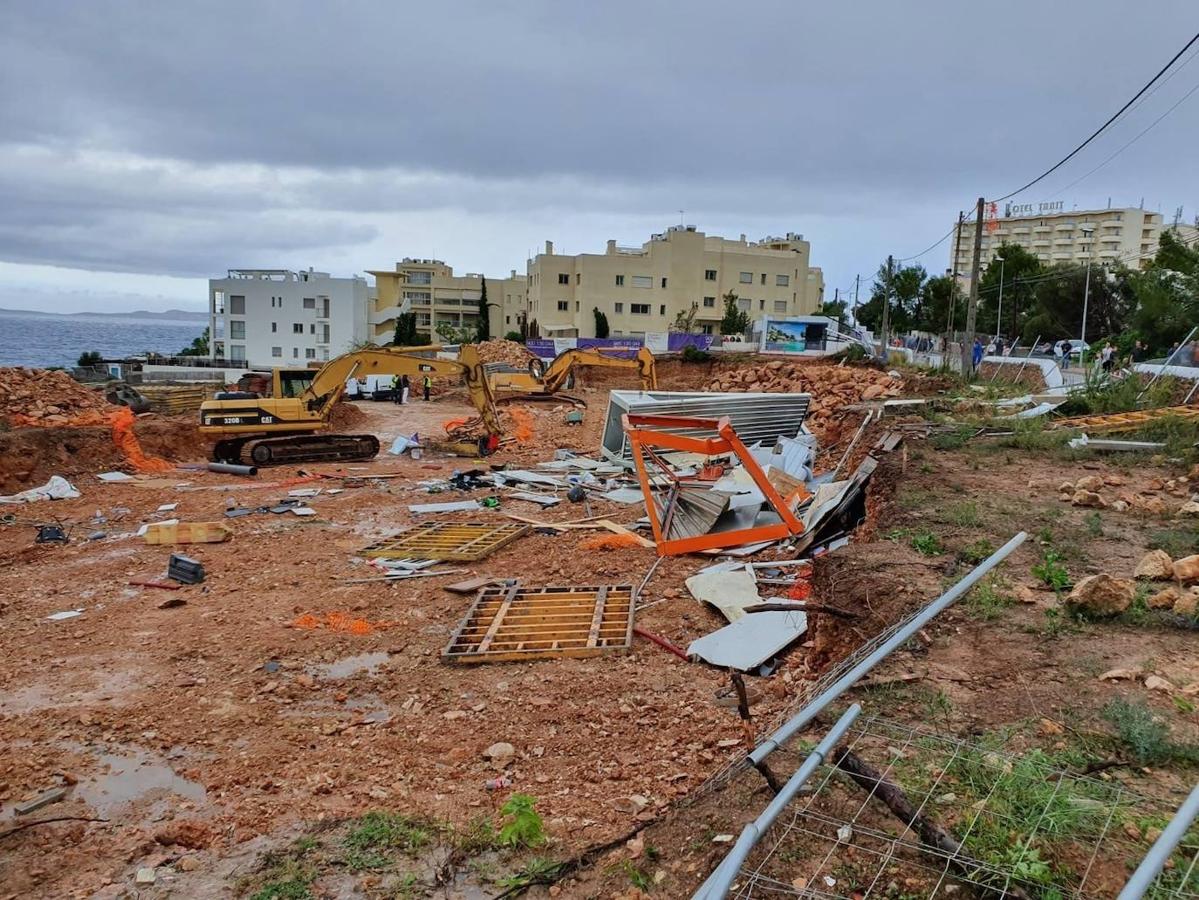 El municipio de Sant Antoni en Ibiza tras el paso del temporal