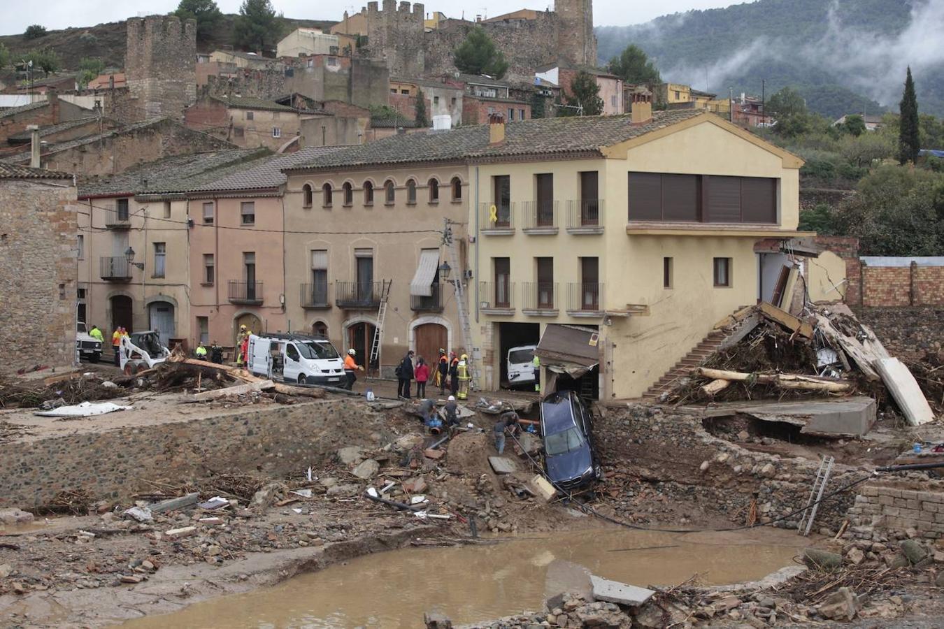 La localidad de Montblanc (Tarragona) muy afectada por la DANA