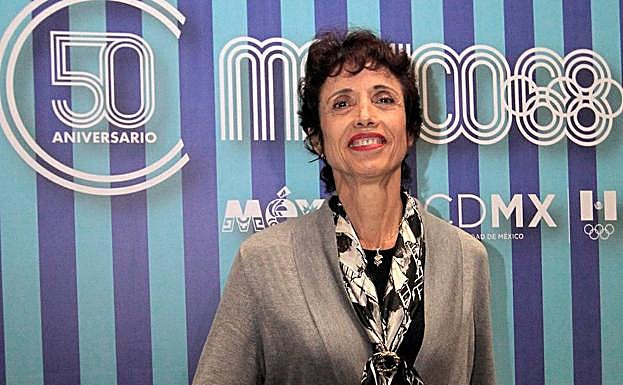 Enriqueta Basilio en una reunión de exatletas celebrada en octubre de 2018. 