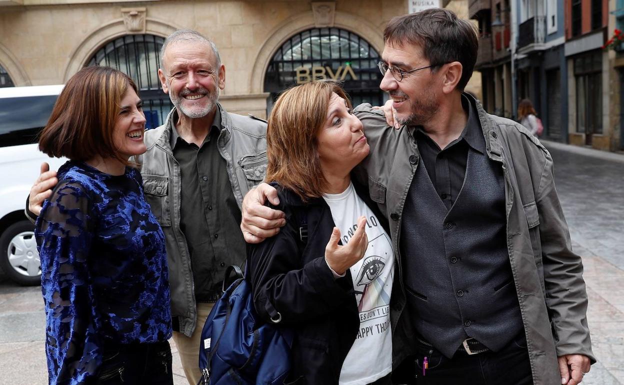 Gorrochategui, Uriarte, Garrido y Monedero, ayer en Zarauz. :: 