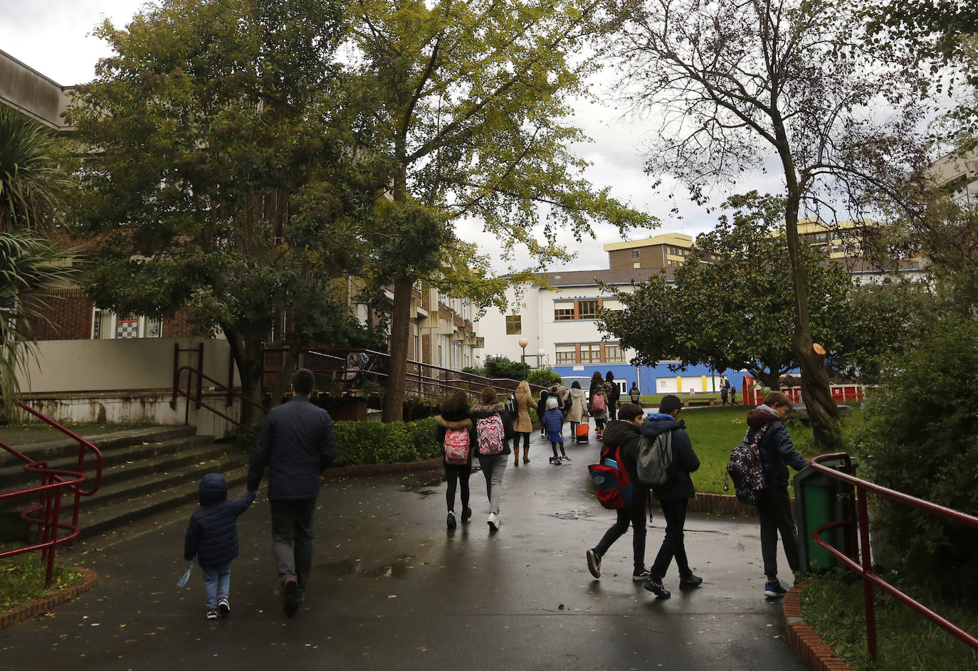 Entrada a La Salle esta mañana.