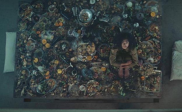 La mesa de las viandas de 'El Hoyo'.