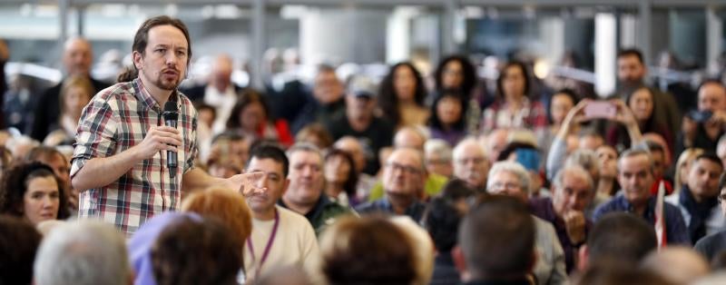 Pablo Iglesias, este jueves, en Bilbao.