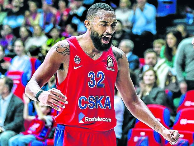 Darrun Hilliard celebra una canasta durante el último duelo ganado por el CSKA al Fenerbahce la pasada jornada.