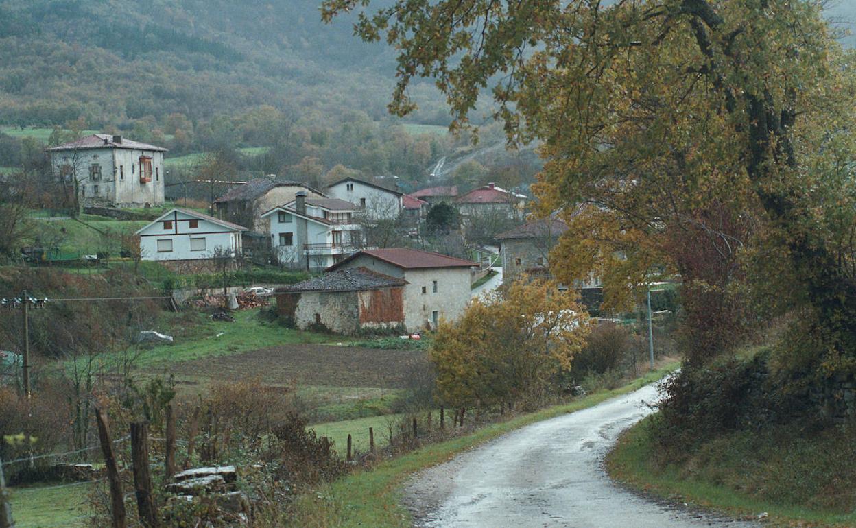 Vista del pueblo de Leciñana de Mena. 