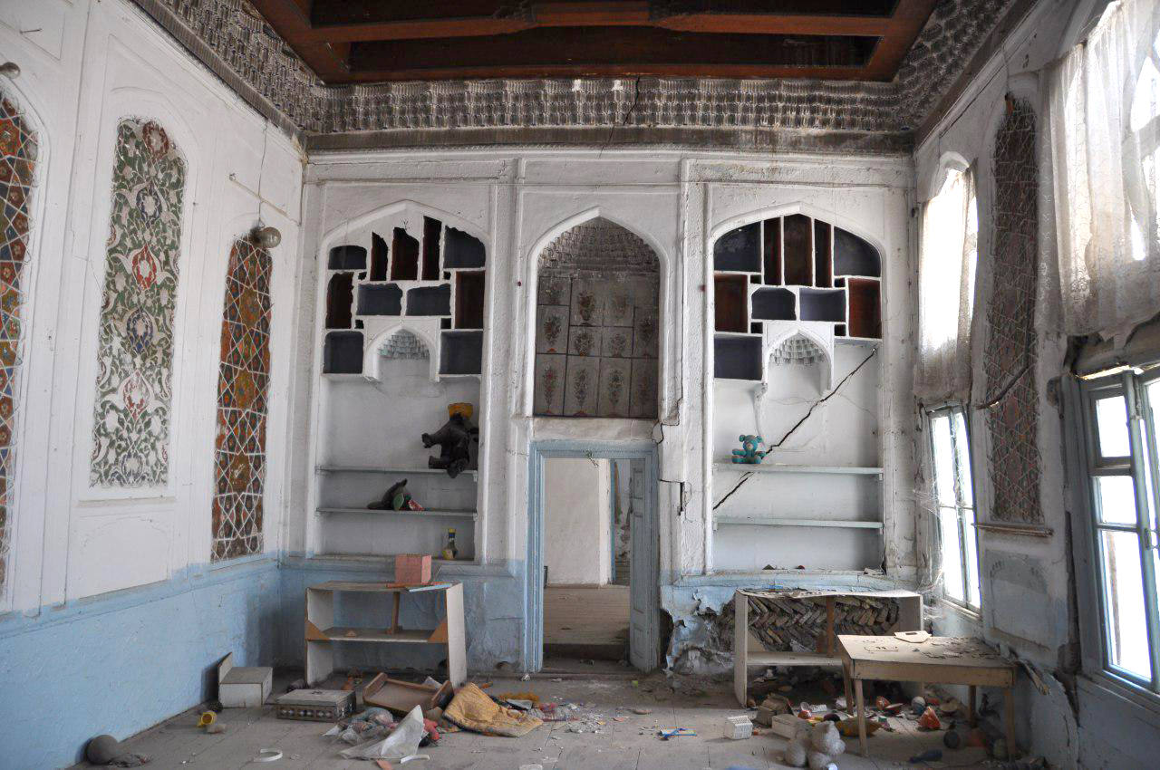 Casas tradicionales en el antiguo judío Mahalla de Bukhara (Bukhara, Uzbekistán).