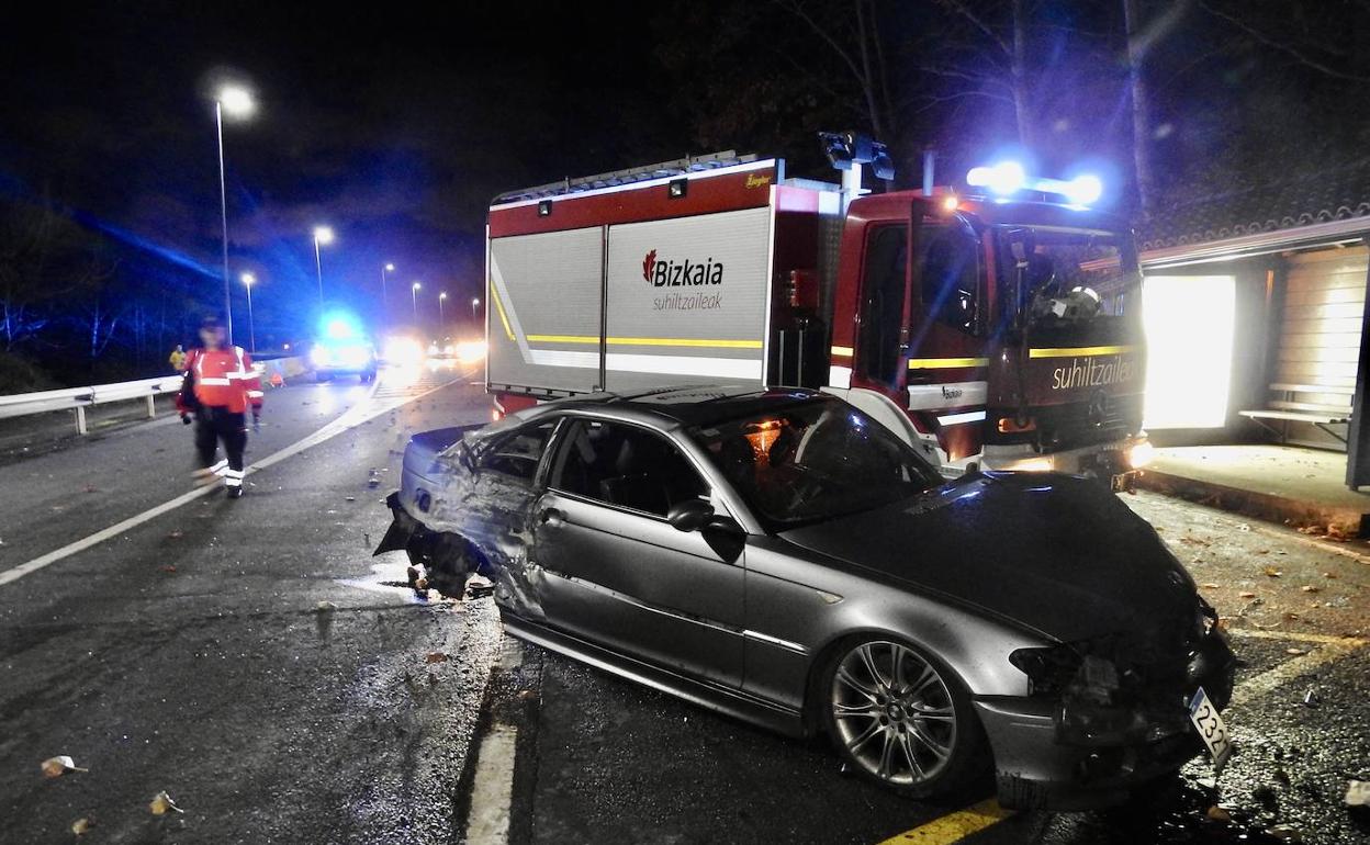 Estado en el que ha quedado uno de los vehículos accidentados.
