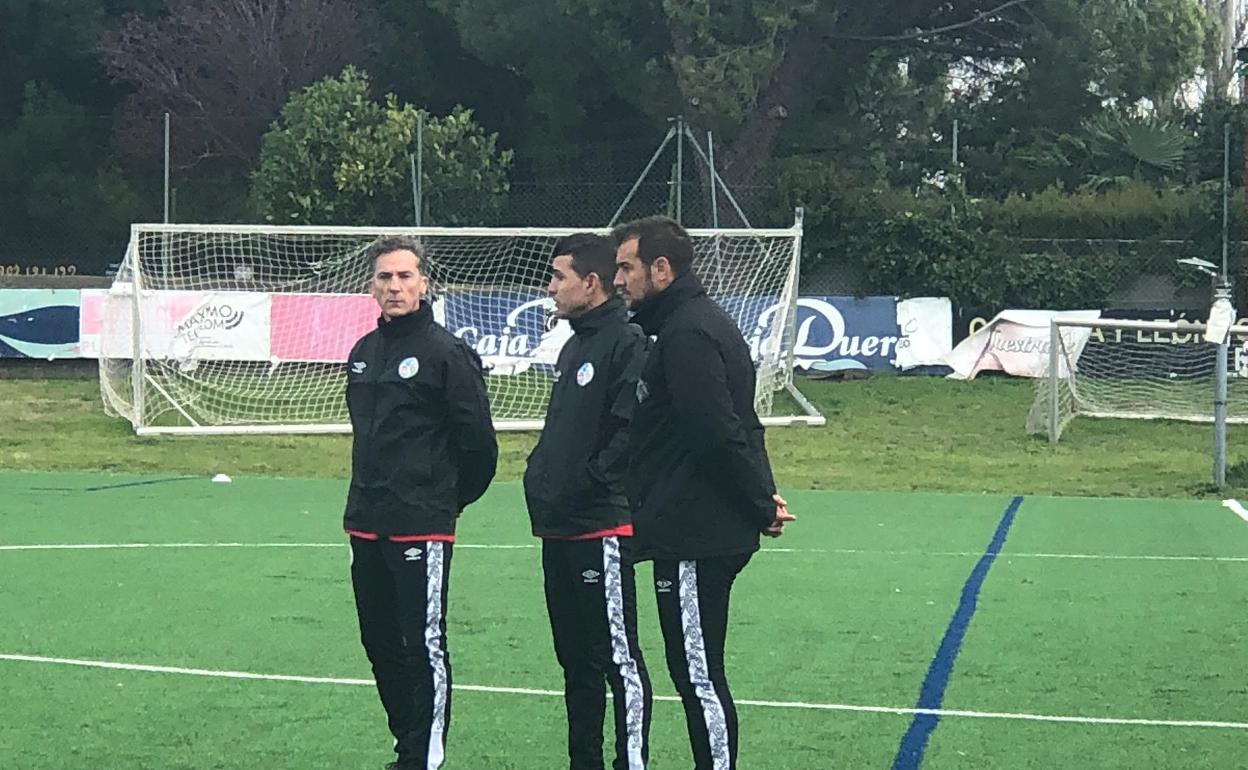 Larrazabal en su primer entrenamiento.