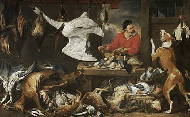 El cuadro de la polémica, copia de Snyders (mediados s. XVII). Fitzwilliam Museum, Cambridge.