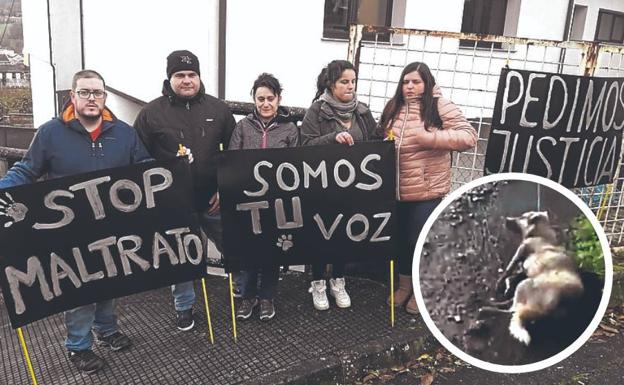 Protesta de vecinos de Chantada. 