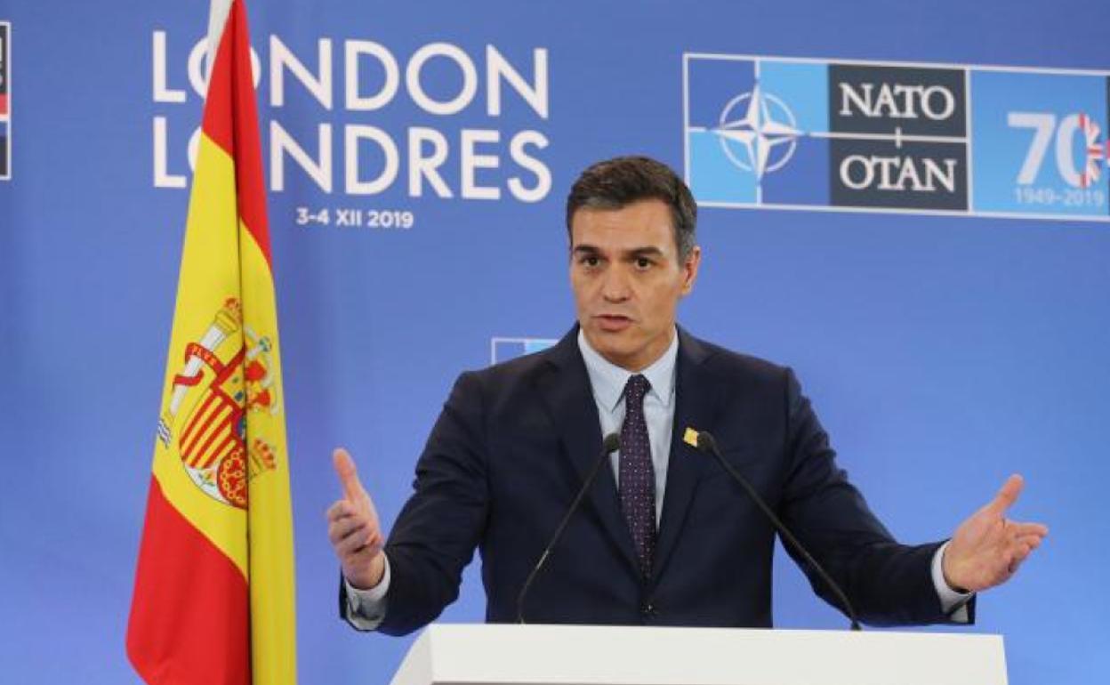 Pedro Sánchez comparece el miércoles tras la reunión de la OTAN en Londres. 