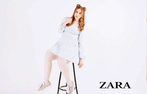 Janire durante la campaña para Zara.