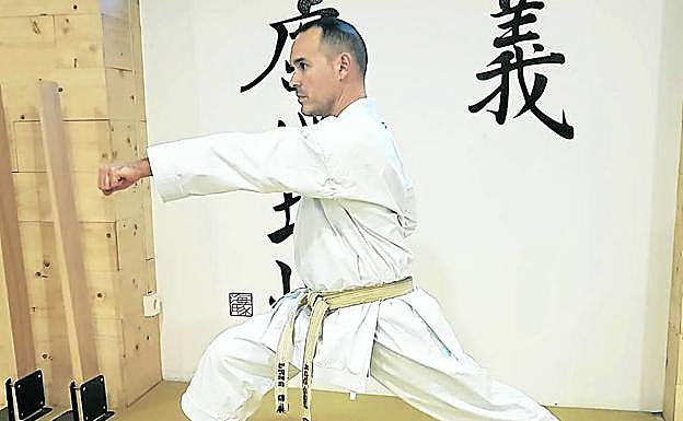 Asier Elordui, en su gimnasio de Algorta. 
