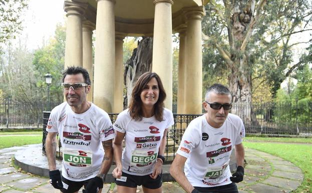 Javi Conde, Jon Salvador eta Begoña Beiristain zirkuituan entrenatzen ari dira. 