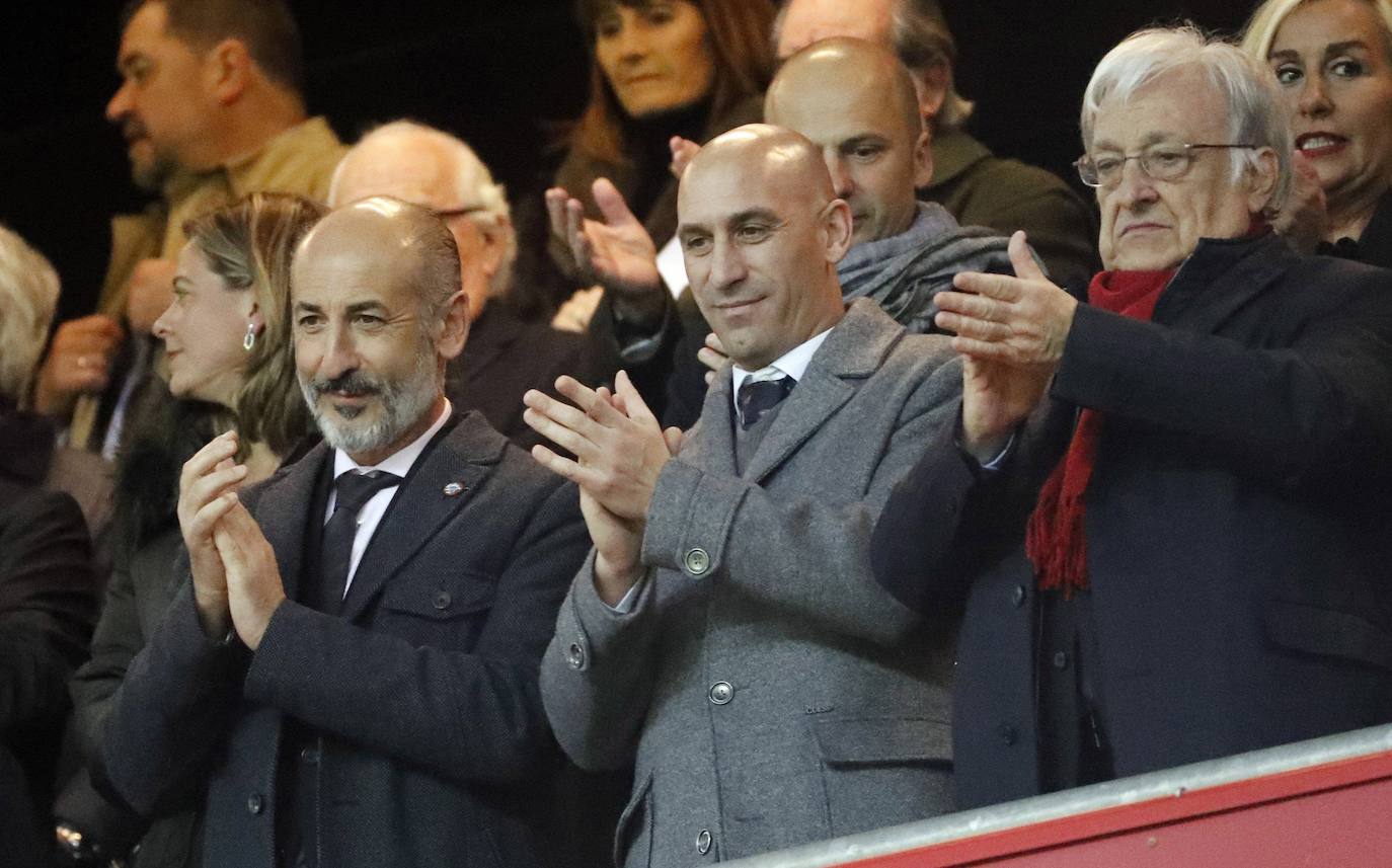 El Presidente del Athletic junto con su homónimo en la RFEF, Luis Rubiales.