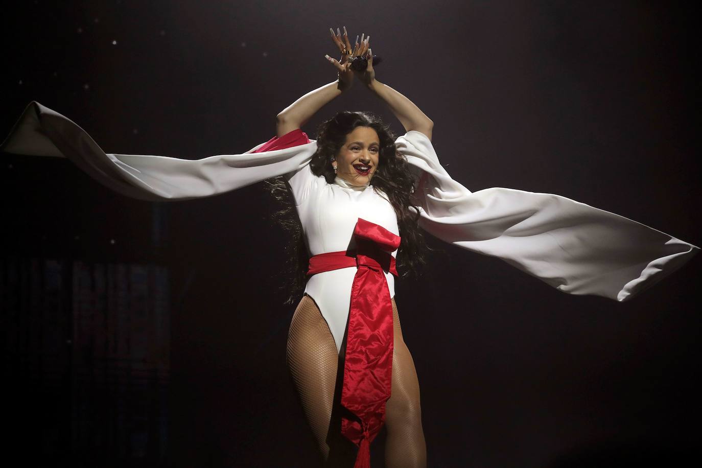 Durante su último concierto de la gira 'El Mal Querer'', en el WIzink Center de Madrid.