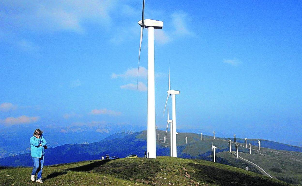 Molinos del parque eólico de Elgea. 