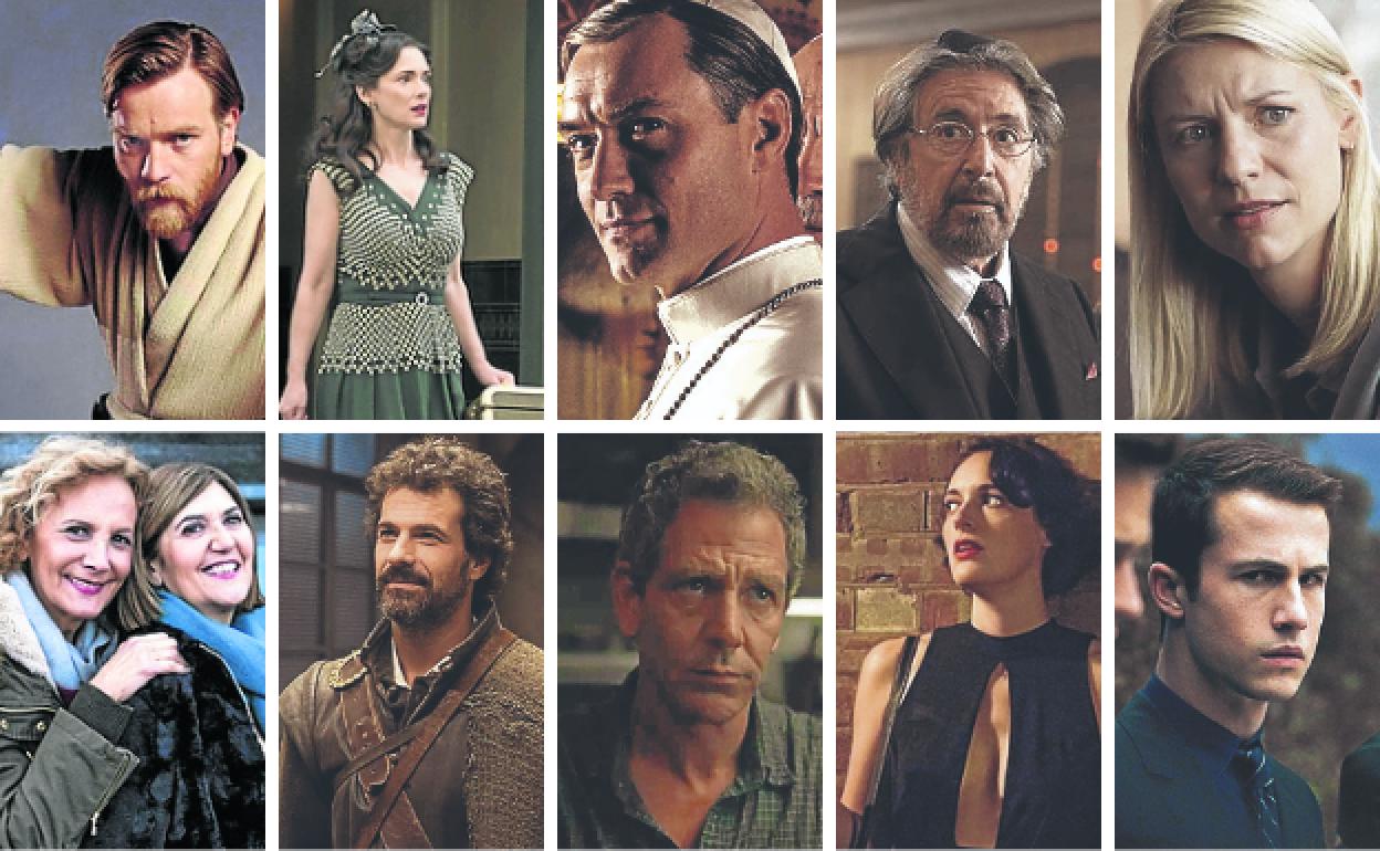 1. 'Obi-Wan Kenobi'. Disney llega dispuesta a dar guerra en serie. Y 'Star Wars' le servirá para ello. 2. 'La conjura contra América'. David Simon regresa con la adaptación de la novela de Philip Roth. 3. 'El nuevo Papa'. John Malkovich toma el relevo de Jude Law en la serie vaticana de HBO. 4. 'Hunters'. Al Pacino protagoniza esta trama sobre un grupo de cazadores de nazis. 5. 'Homeland'. Carrie Mathison se despedirá de sus seguidores definitivamente en 2020. 6. 'Patria'. La novela de Aramburu tomará forma en una serie que dirige Aitor Gabilondo. 7. 'El Ministerio del Tiempo'. TVE recupera este título que promete el regreso de todos los agentes. 8. 'El visitante'. HBO también tiene lista la versión televisiva de la novela de Stephen King. 9. 'Run'. Waller-Bridge vuelve con una historia sobre una mujer dispuesta a que su vida cambie. 10. 'Por 13 razones'. La polémica producción sobre institutos cerrará sus aulas.