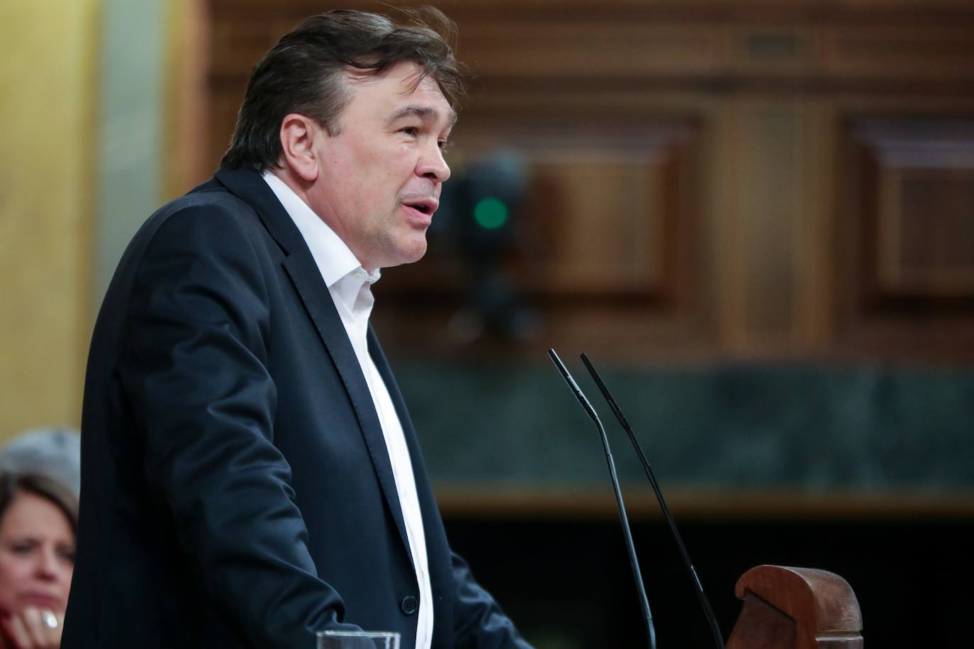 El diputado de Teruel Existe, durante su intervención en el Congreso.