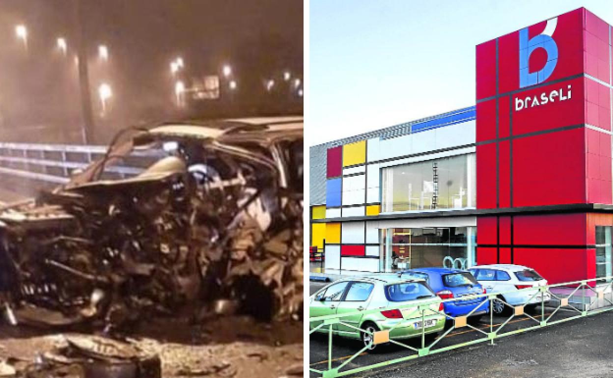 Estado en el que quedó el vehículo del fallecido y empresa en la que el segundo trabajador recibió un golpe en el brazo. 