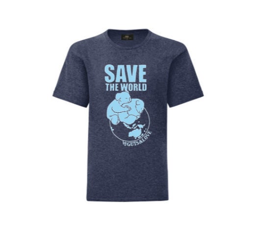 Camiseta de niño/a 'Save the world', de Guts & Love (25 euros, beneficios íntegros a WWF Australia).