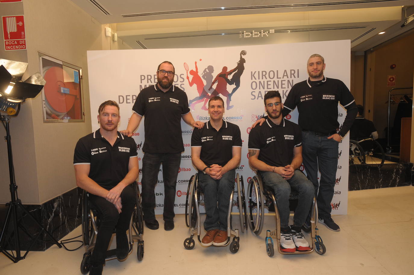 Jannik Blair, Asier García, Joshua Turek, Manuel Lorenzo y Txema Avendaño.