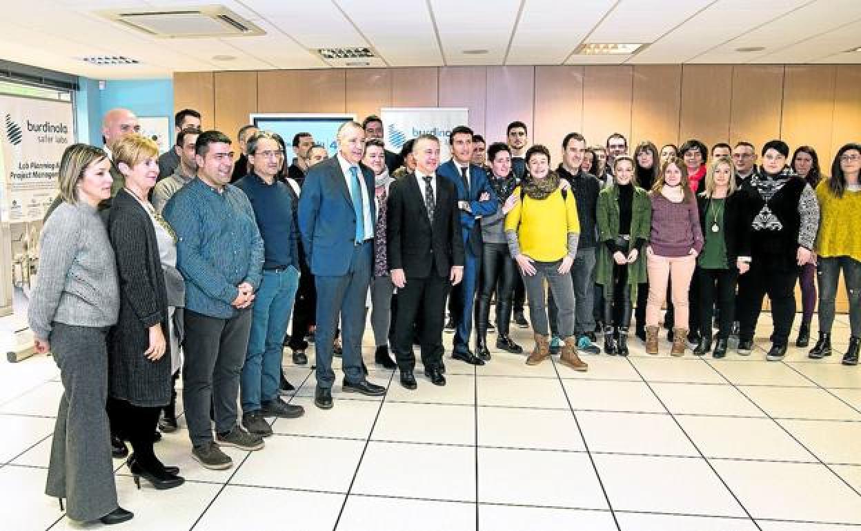 Visita del Lehendakari hace un año a las instalaciones a Burdinola con motivo de su 40 aniversario. 