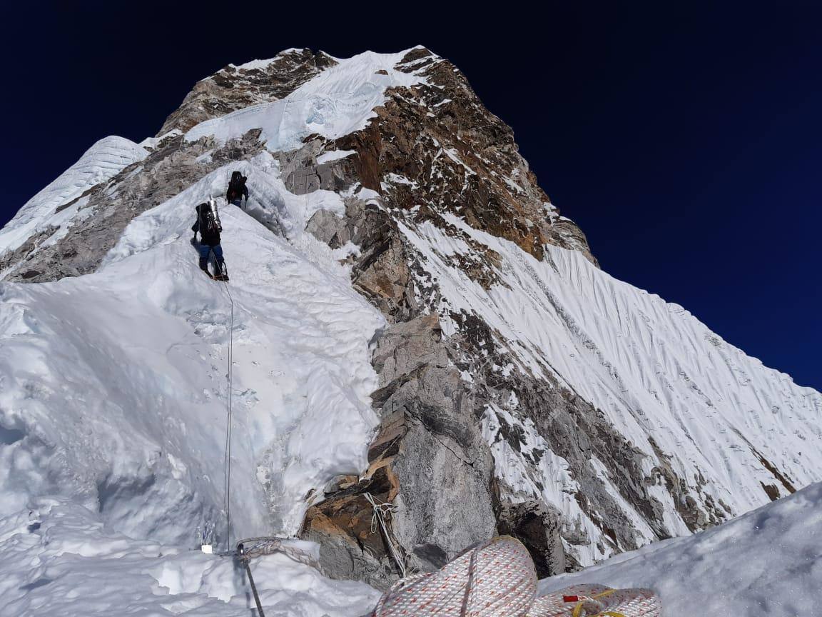 Los últimos metros antes de llegar a la cima.