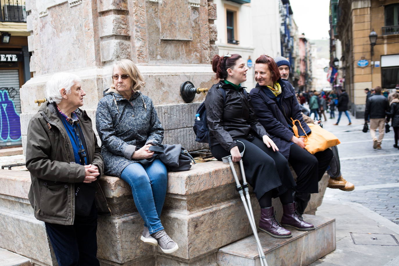 Turistas, en el Casco Viejo.