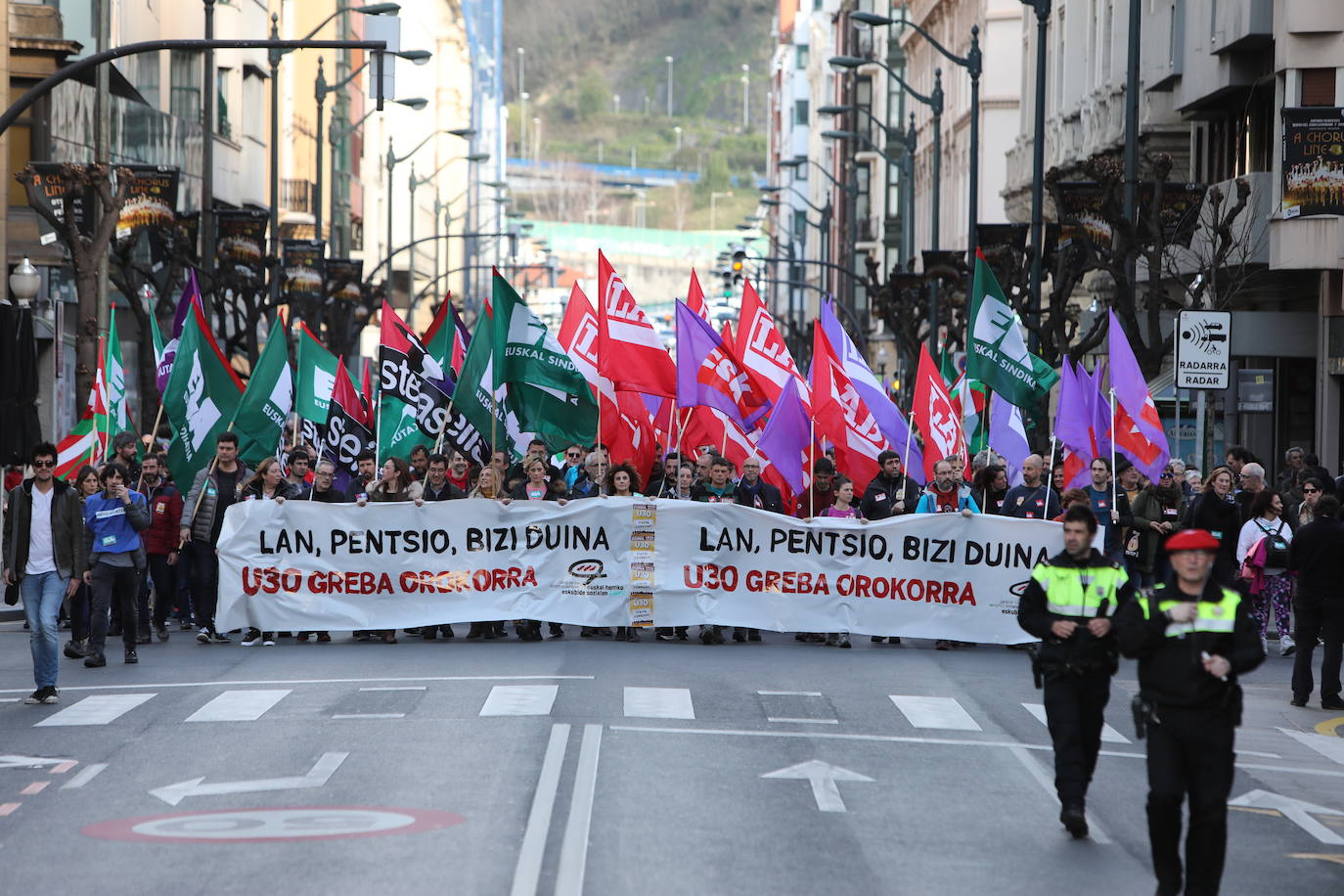 Fotos: Las jornada de huelga en Bilbao, en imágenes