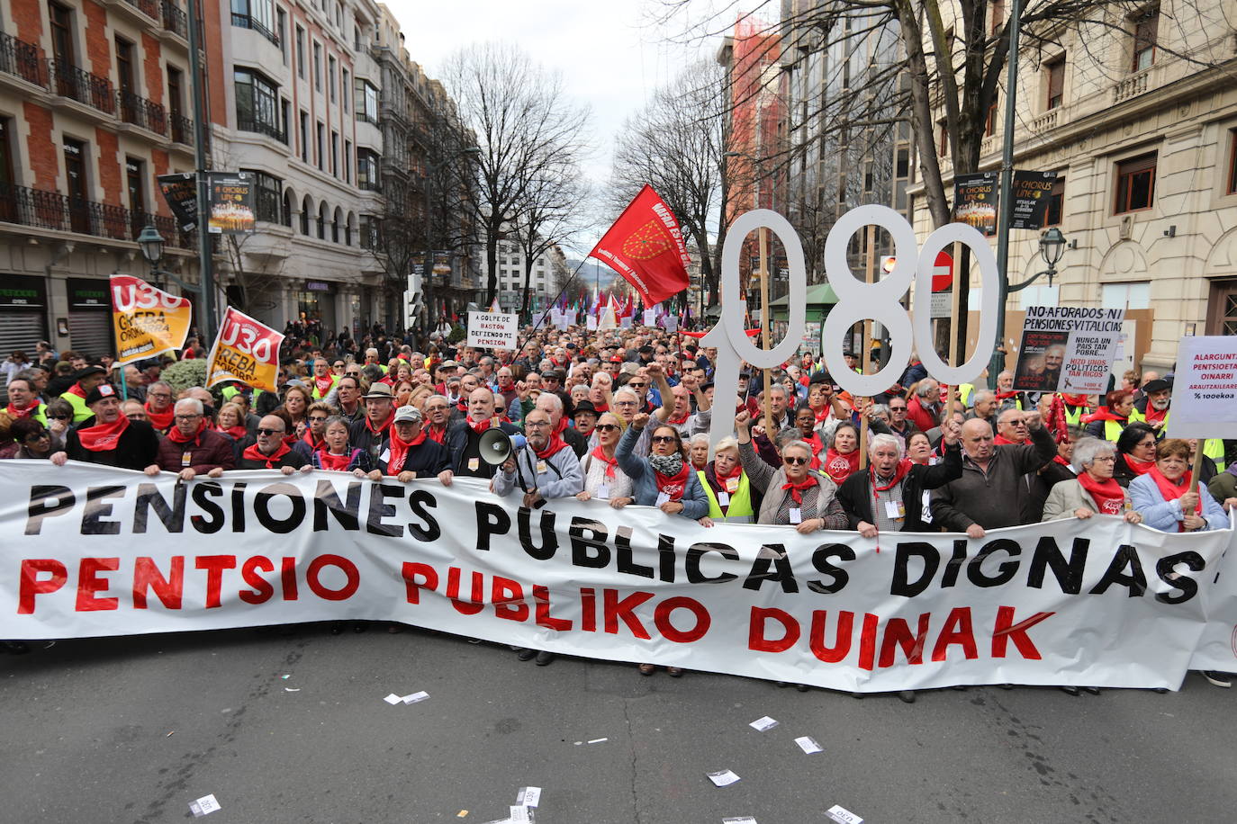 Fotos: Las jornada de huelga en Bilbao, en imágenes