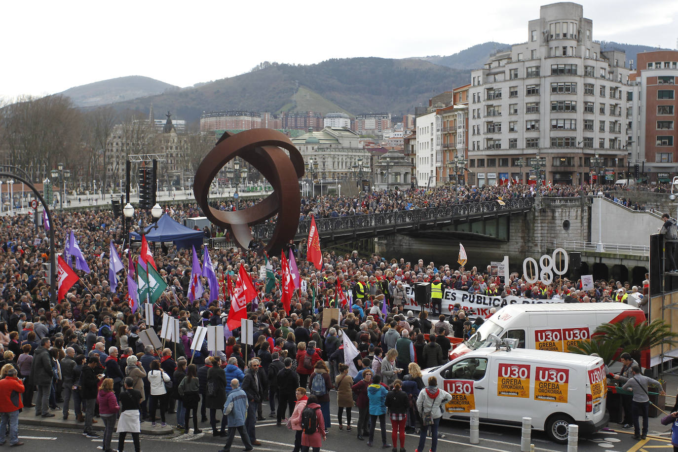 Fotos: Las jornada de huelga en Bilbao, en imágenes