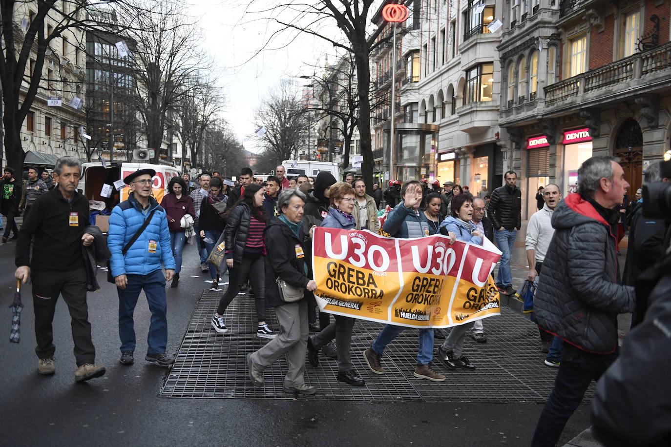 Fotos: Las jornada de huelga en Bilbao, en imágenes