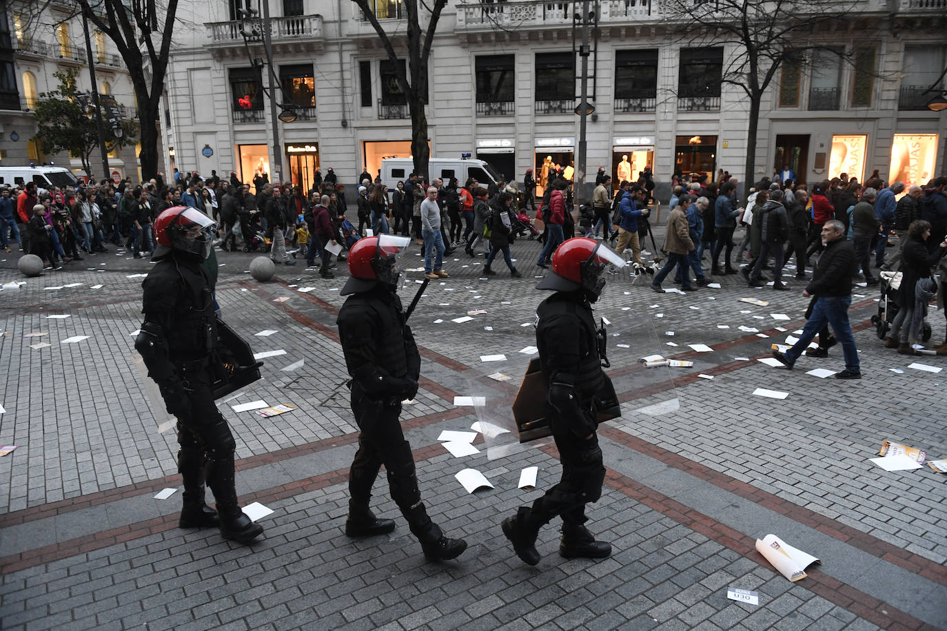 Fotos: Las jornada de huelga en Bilbao, en imágenes