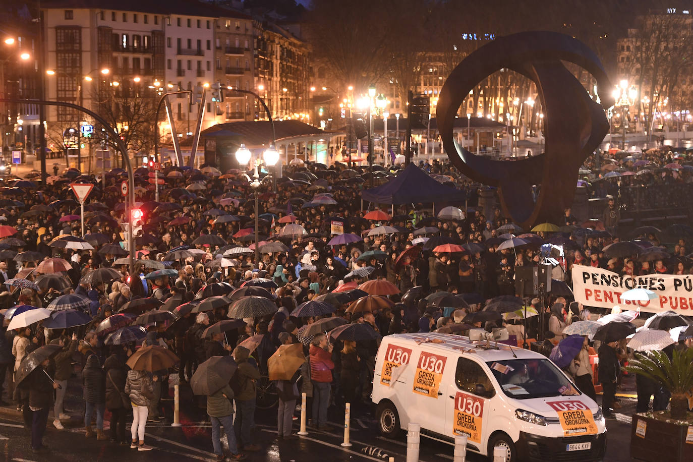 Fotos: Las jornada de huelga en Bilbao, en imágenes