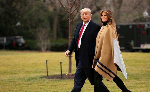 Donald Trump y Melania en la Casablanca.