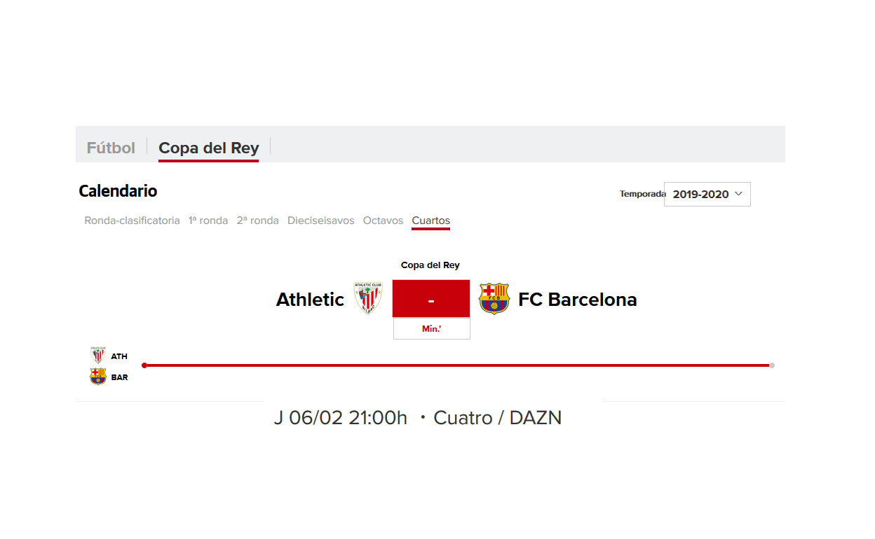 Athletic - Barcelona: horario y TV