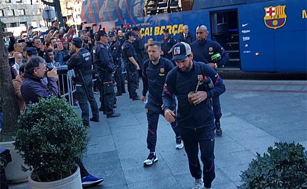El Barcelona descansa ya en el hotel Carlton de Bilbao