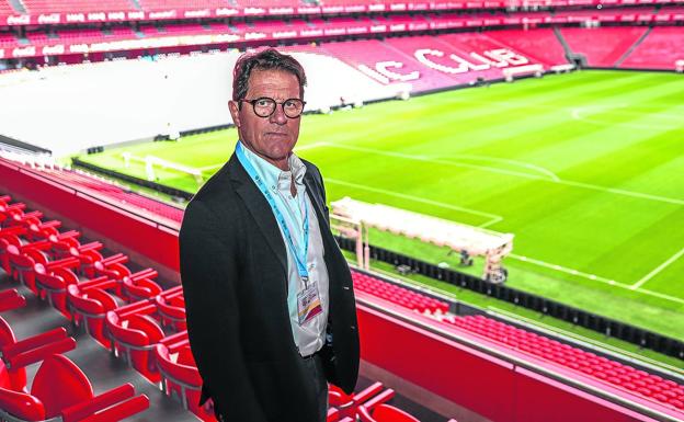 Fabio Capello estuvo el jueves en San Mamés como ponente del Bilbao International Football Summit.