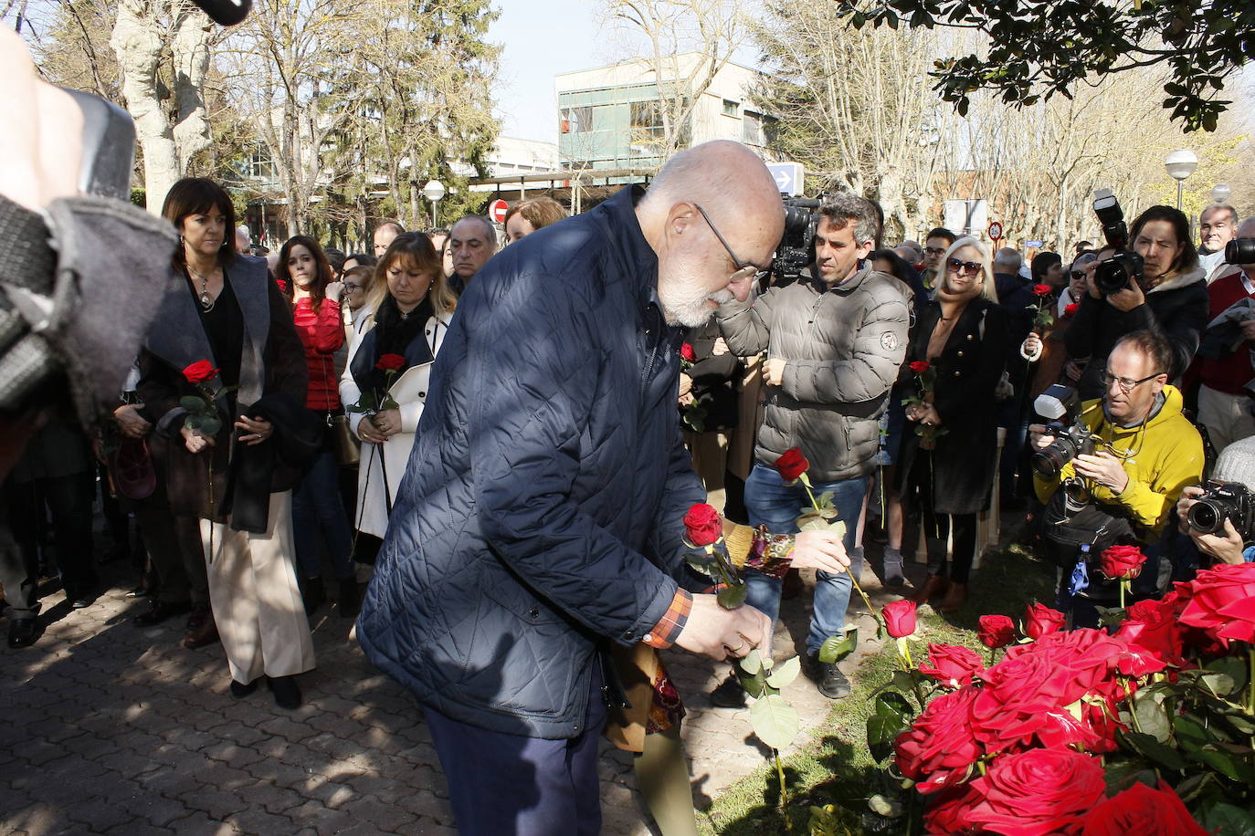 Jesús Loza, durante el acto en recuerdo de los dos asesinados por ETA. 