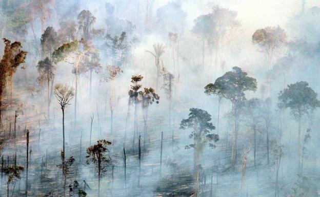 Imagen de uno de los incendios que afectaron a la Amazonia.