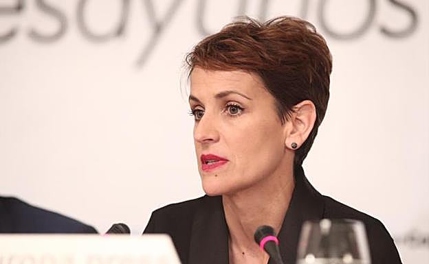La presidenta del Gobierno de Navarra, María Chivite.