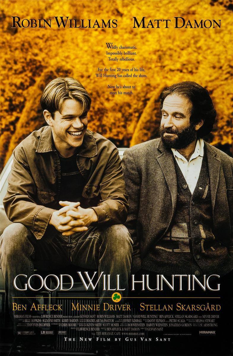 'El indomable Will Hunting' (1997). Cuenta la historia de un joven con gran potencial para las matemáticas que tiene que elegir entre seguir con su vida o desarrollar su talento