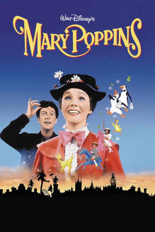 'Mary Poppins' (1965). Una niñera maravillosa (en el amplio sentido de la palabra) y su querido amigo deshollinador cuidan de tres niño