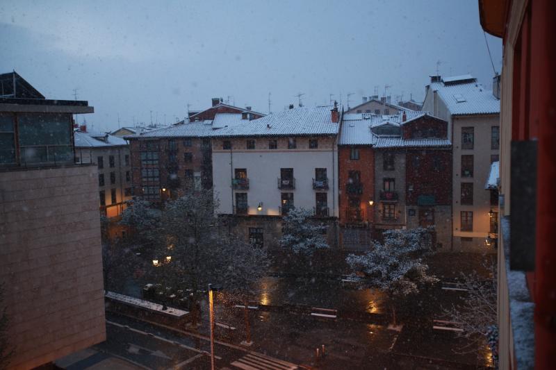 Fotos: Nieve en la Vitoria confinada