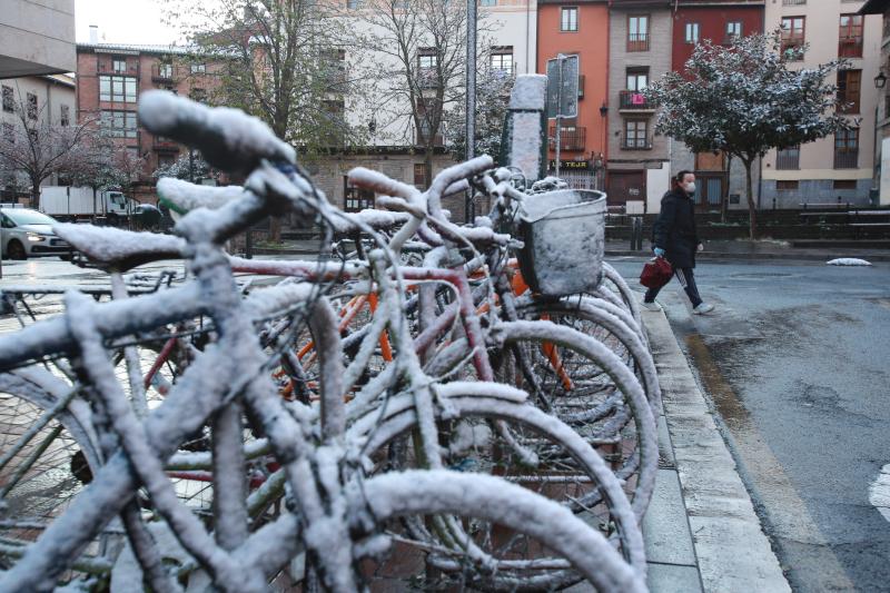 Fotos: Nieve en la Vitoria confinada