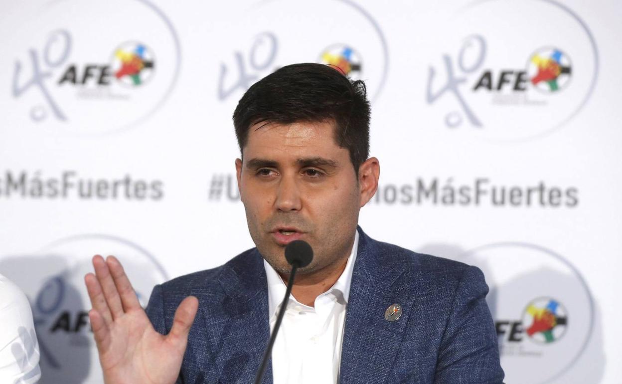 David Aganzo, presidente del sindicato de futbolistas. 
